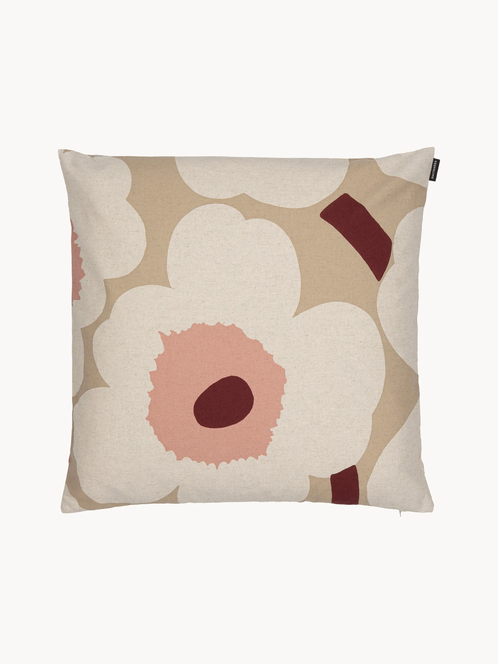 Baumwoll-Kissenhülle Unikko mit Blumen-Print