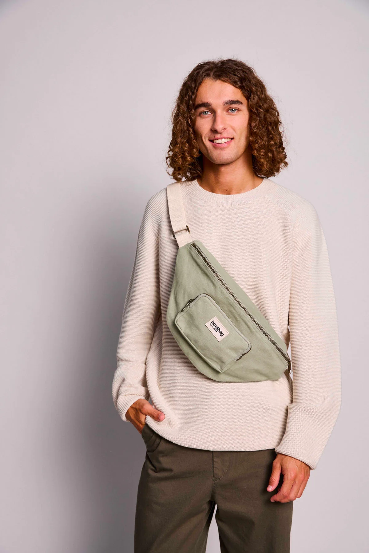 Sac banane XL Sofia Vert argile
