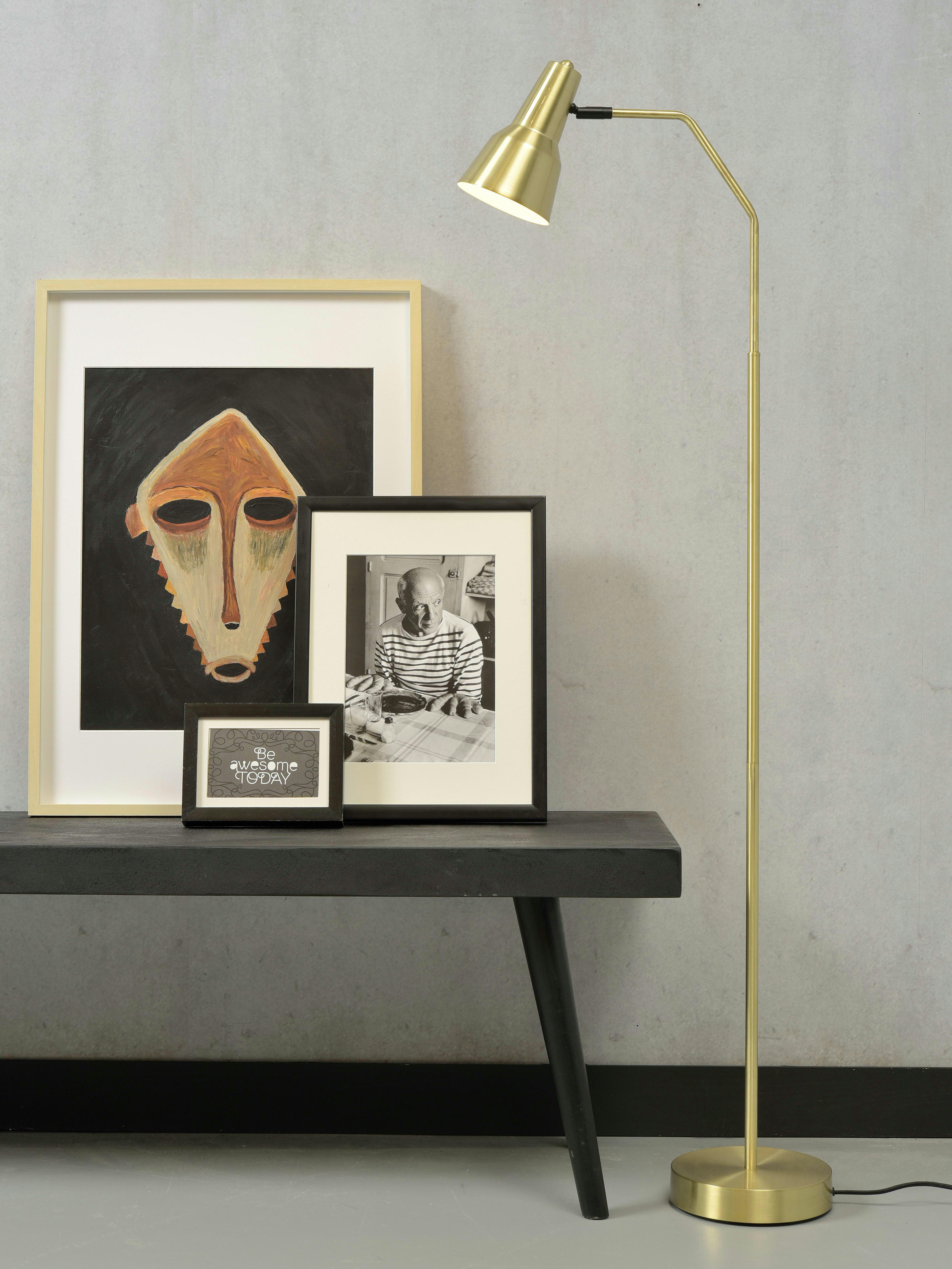 VALENCIA - Lampadaire doré H144cm