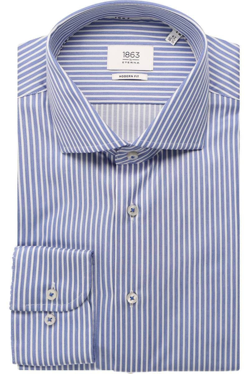 ETERNA 1863 Modern Fit Hemd blau, Gestreift