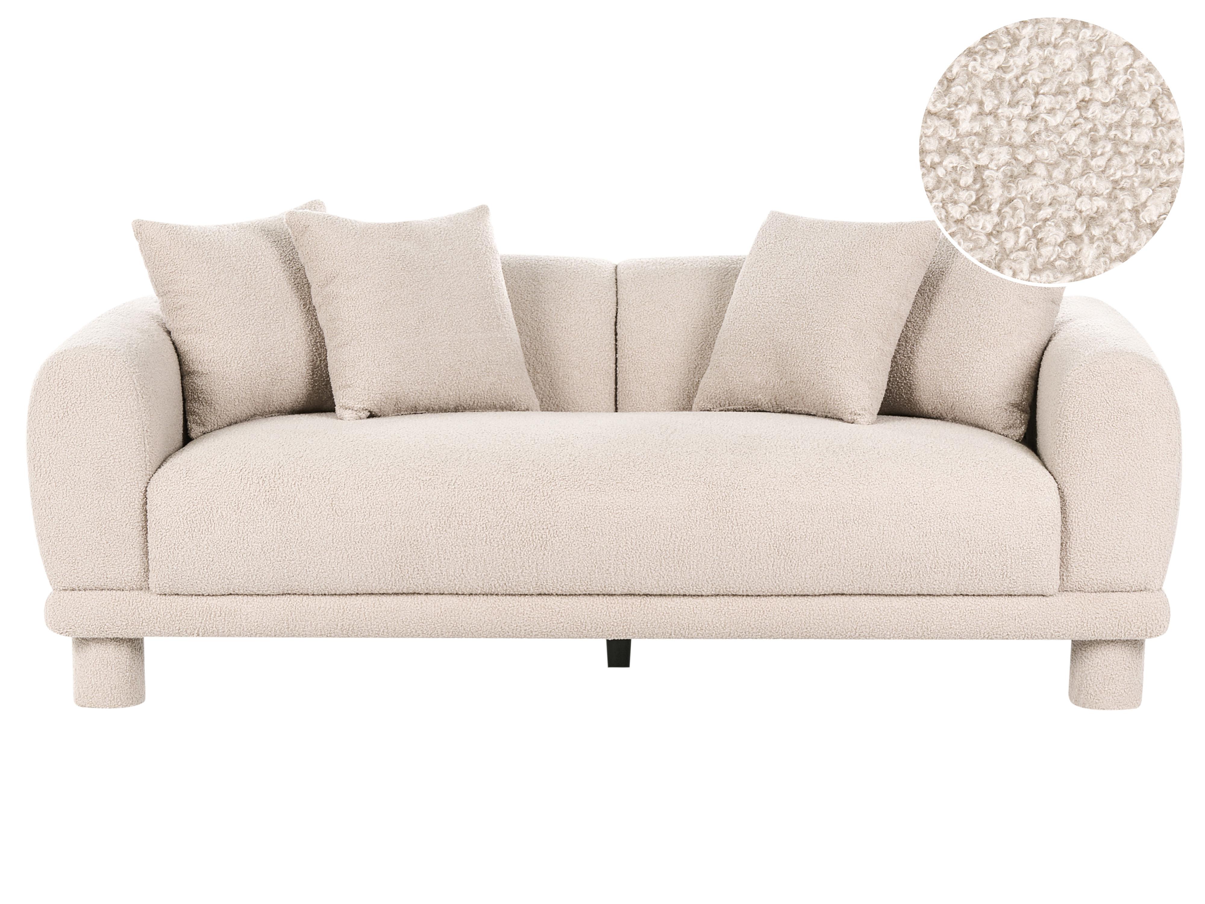 Sofa 3 Seater PORI Boucle Beige