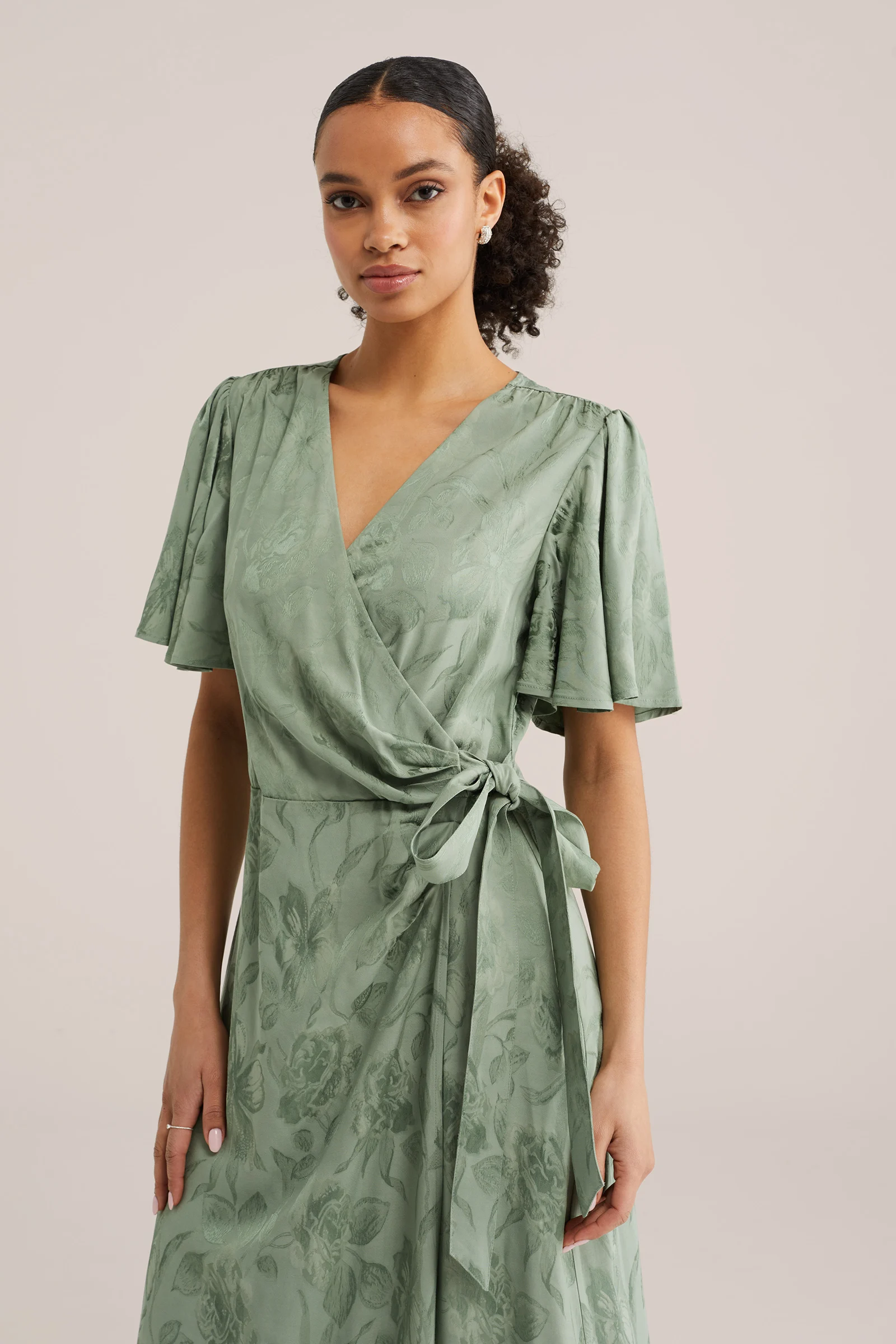 Dames maxi jurk met jacquard