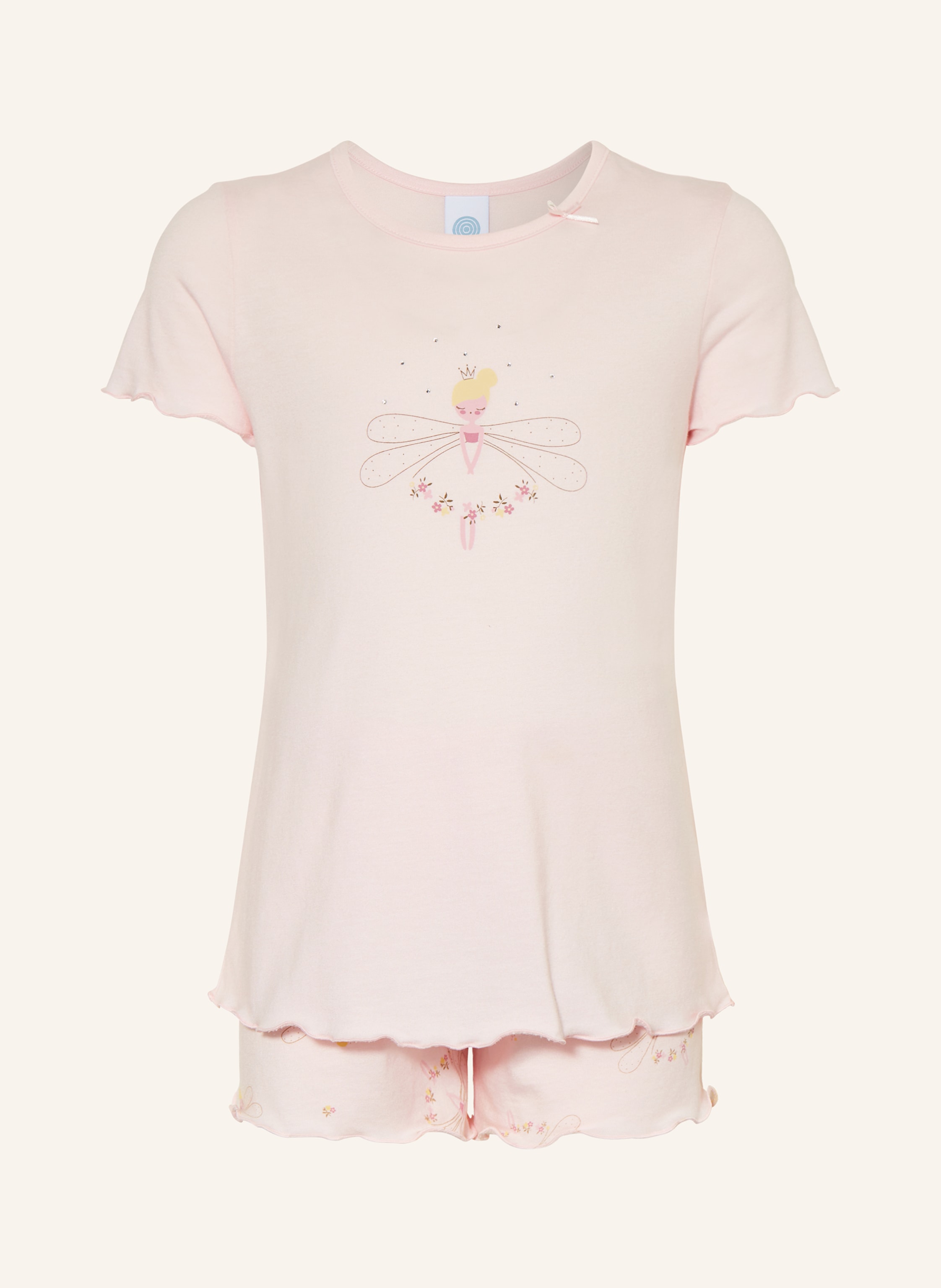 Sanetta Shorty-Schlafanzug mit Schmucksteinen