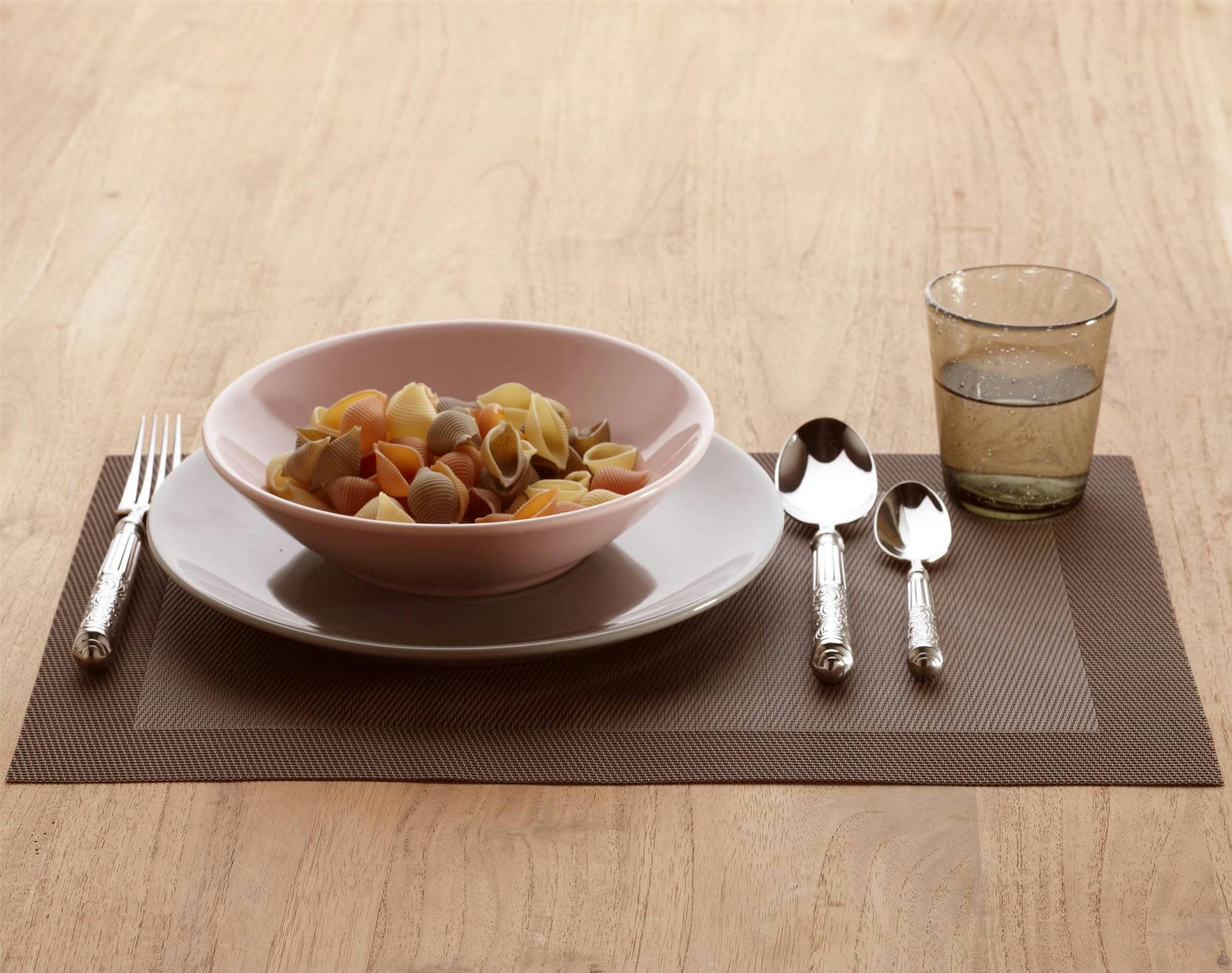 FRAME - Lot de 2 sets de table 30x45 marron en pvc