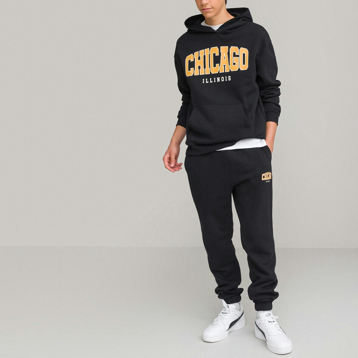 Ensemble jogging oversize imprimé Chicago