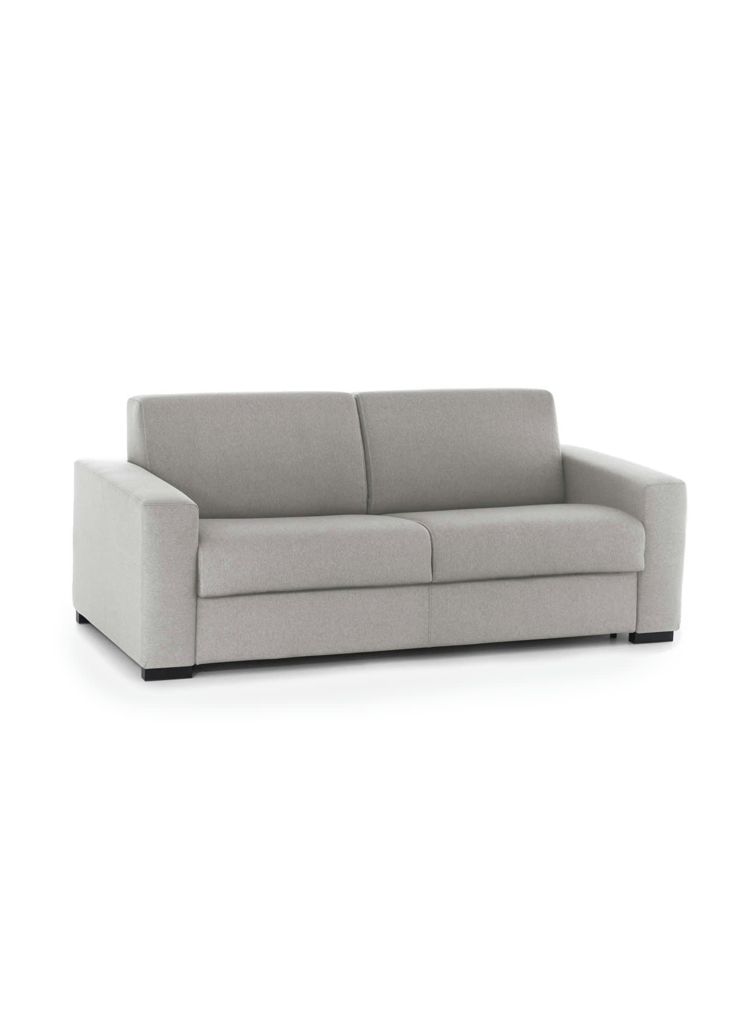 ALEIDA - Canapé lit 2 places en tissu gris