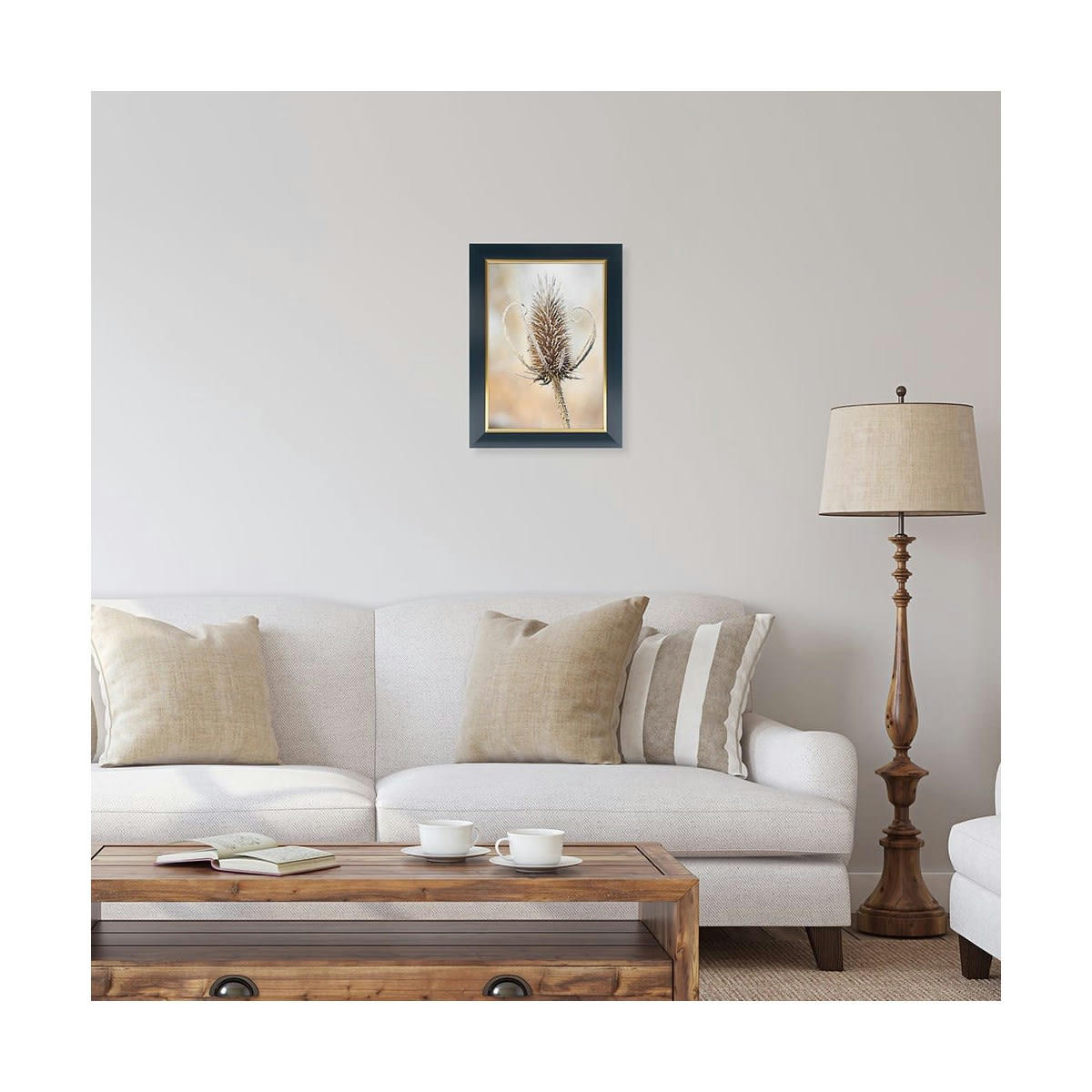 HADES - Cadre photo bleu doré 20x30 cm résine recyclée