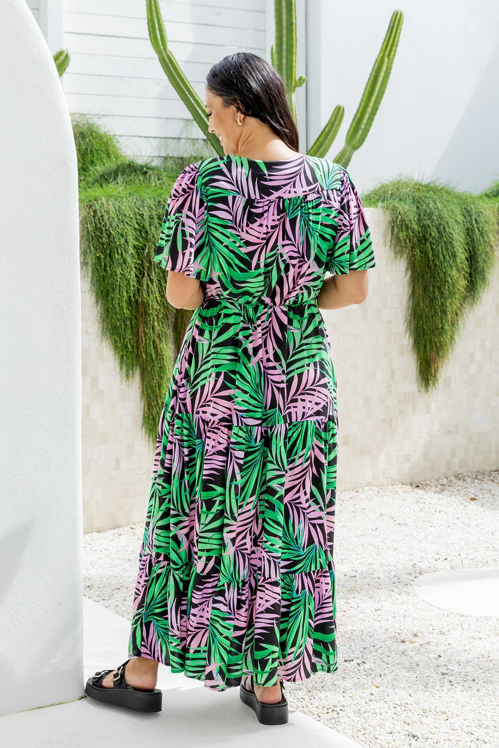Bonnie Dress in Midnight Jungle