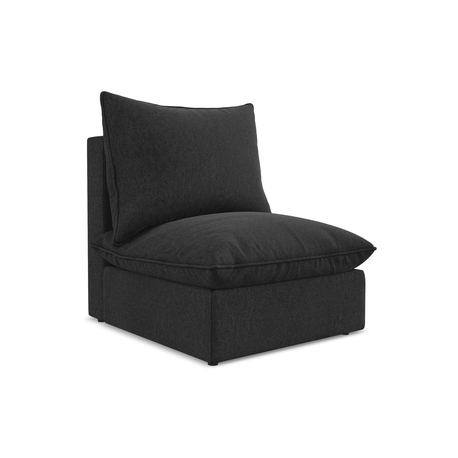 LaMiaSofa Bankmodule midden Ravenna - velours - zwart - 75x90x77