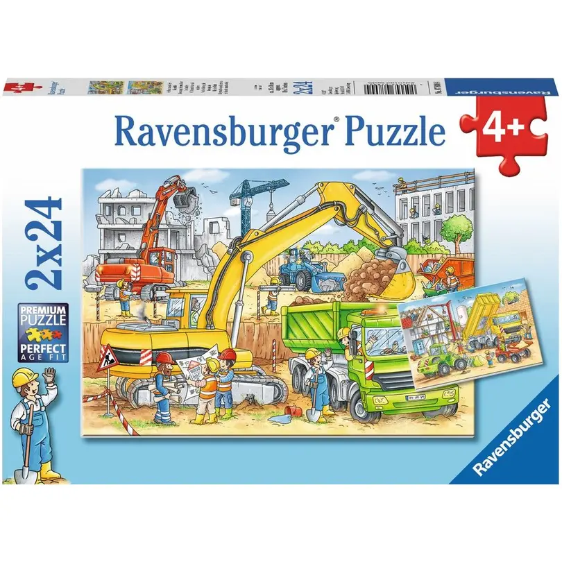 Puzzle 48-teilig Viel zu tun auf der Baustelle