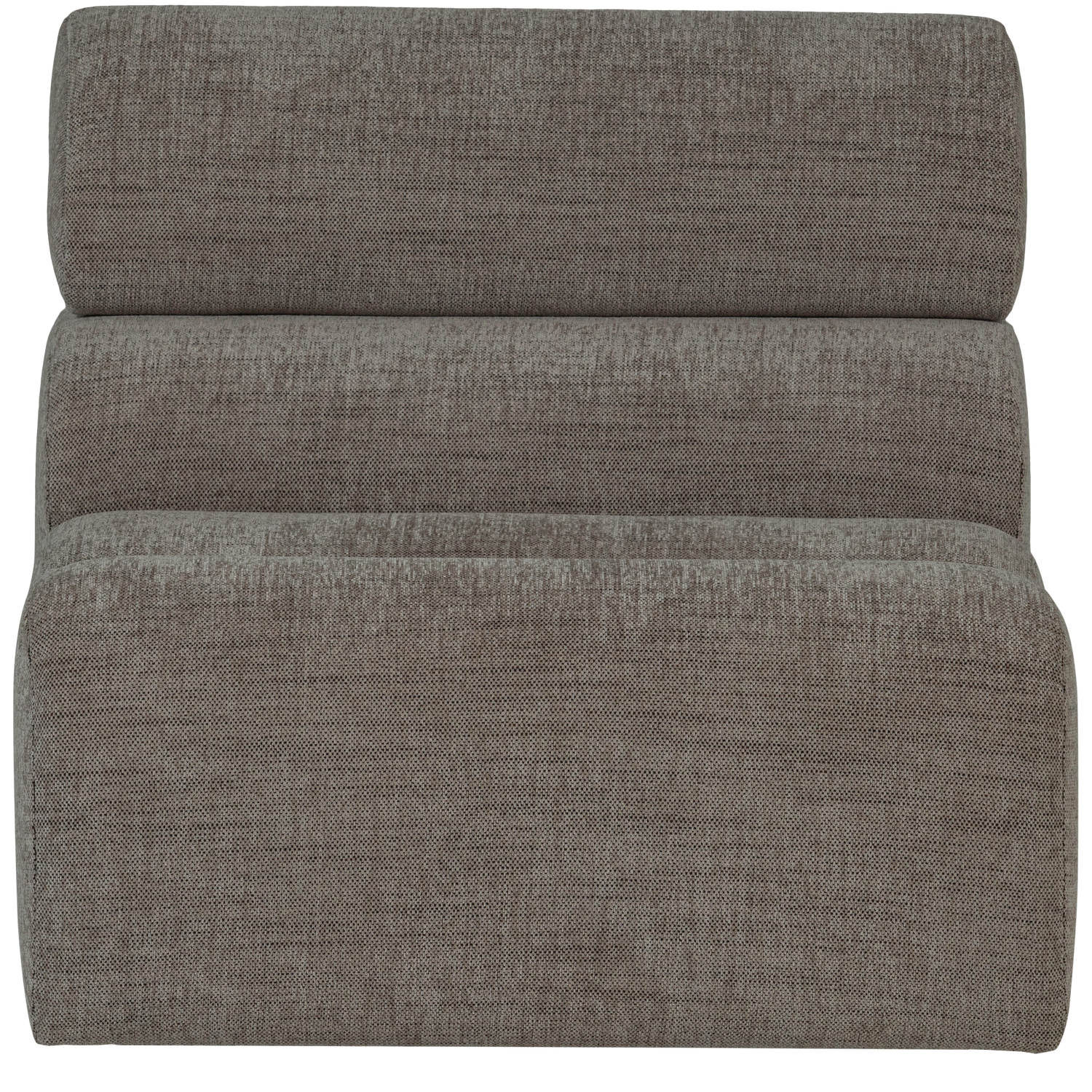 WOOOD 1-zits element bank Novi - Polyester - Grijs Melange - 86x82x113