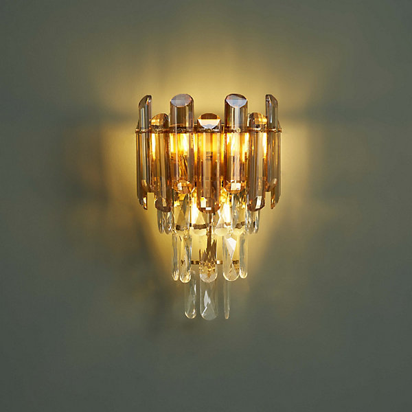 Applique dorée cristal prestige cascade de pampille - Elemia