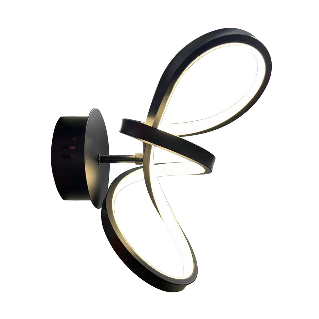 Kinkiet TESOROczarny LED 1x15W 1200lm wym:15x30x16cm IP20 Milagro
