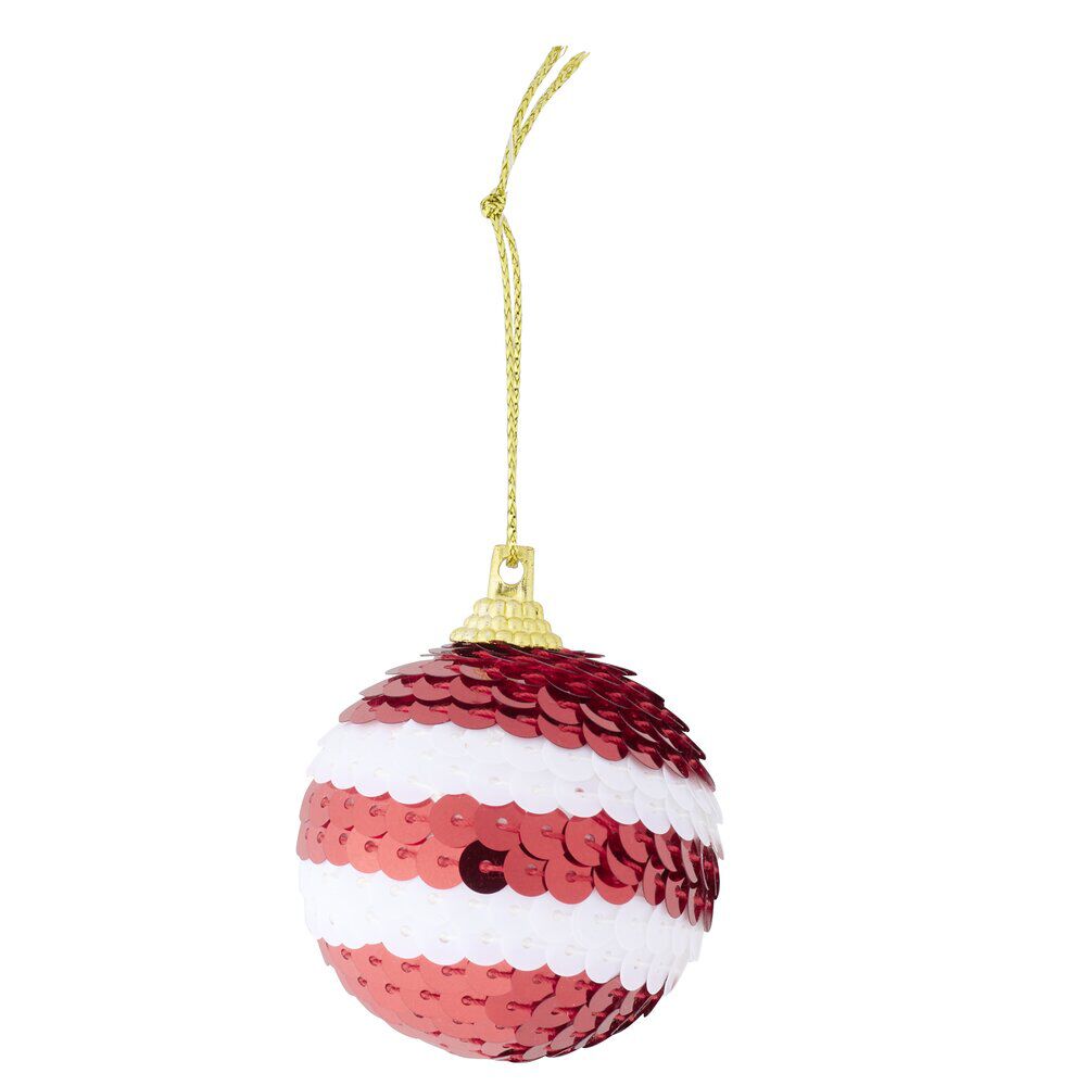 Boule de No&euml;l mini à sequins x8