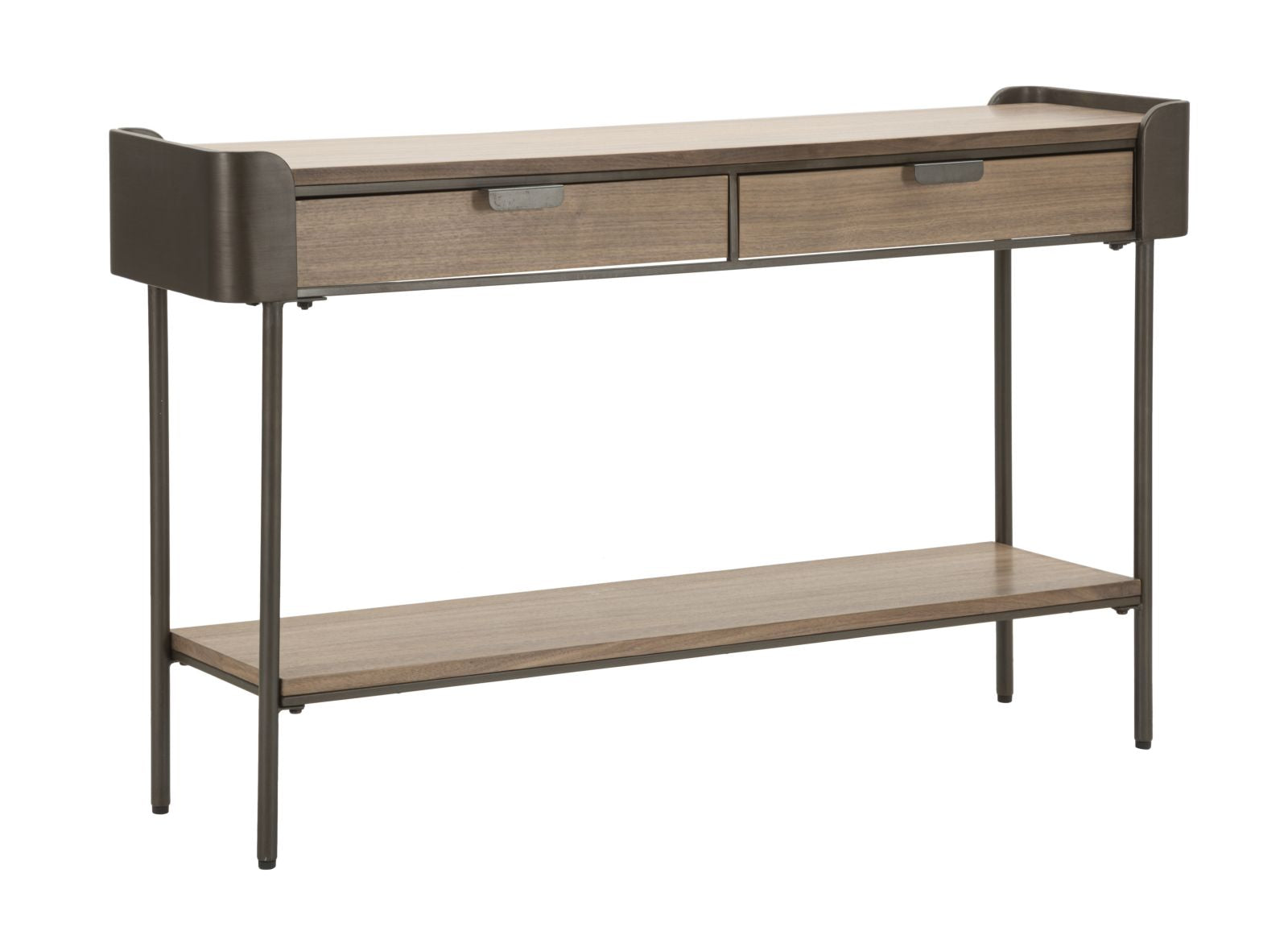 Mauro Ferretti Toronto Console in metaal en hout bruin