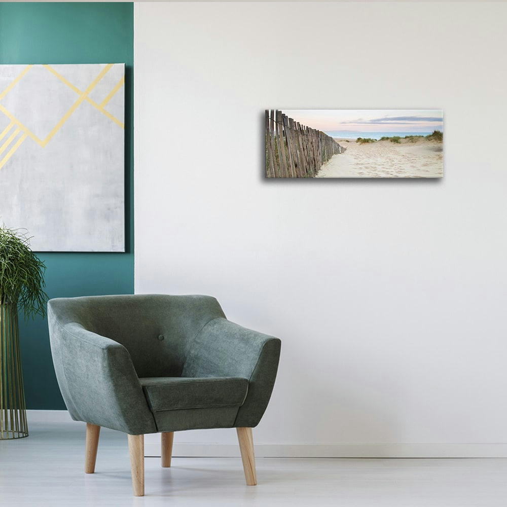 - Tableau impression sur toile plage solitaire 30x90cm