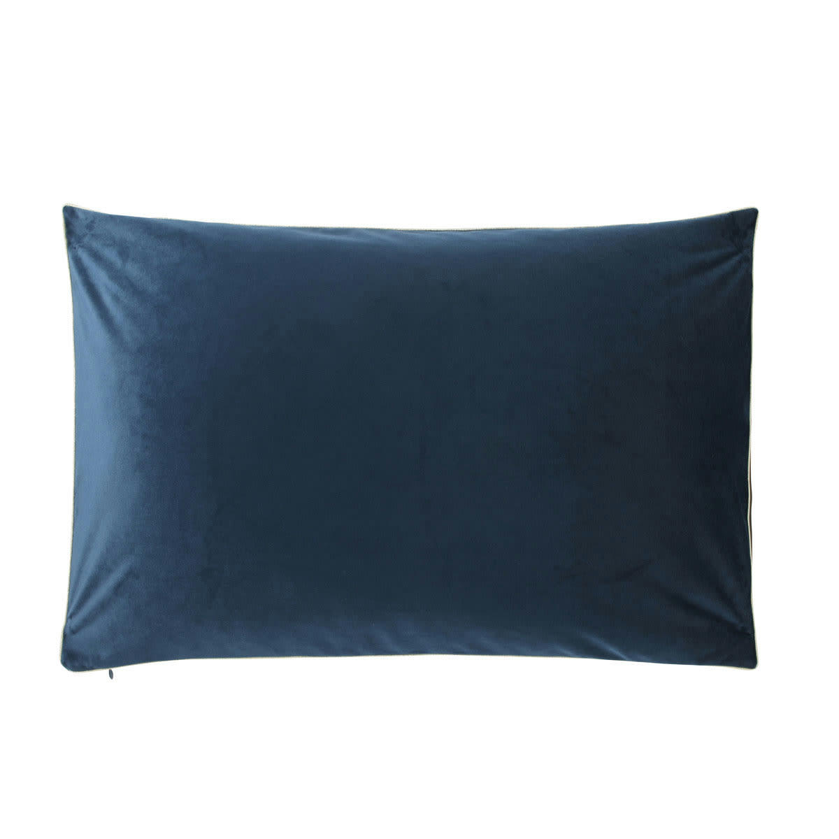 GATSBY - Housse de coussin uni en velour bleu russe 40x60