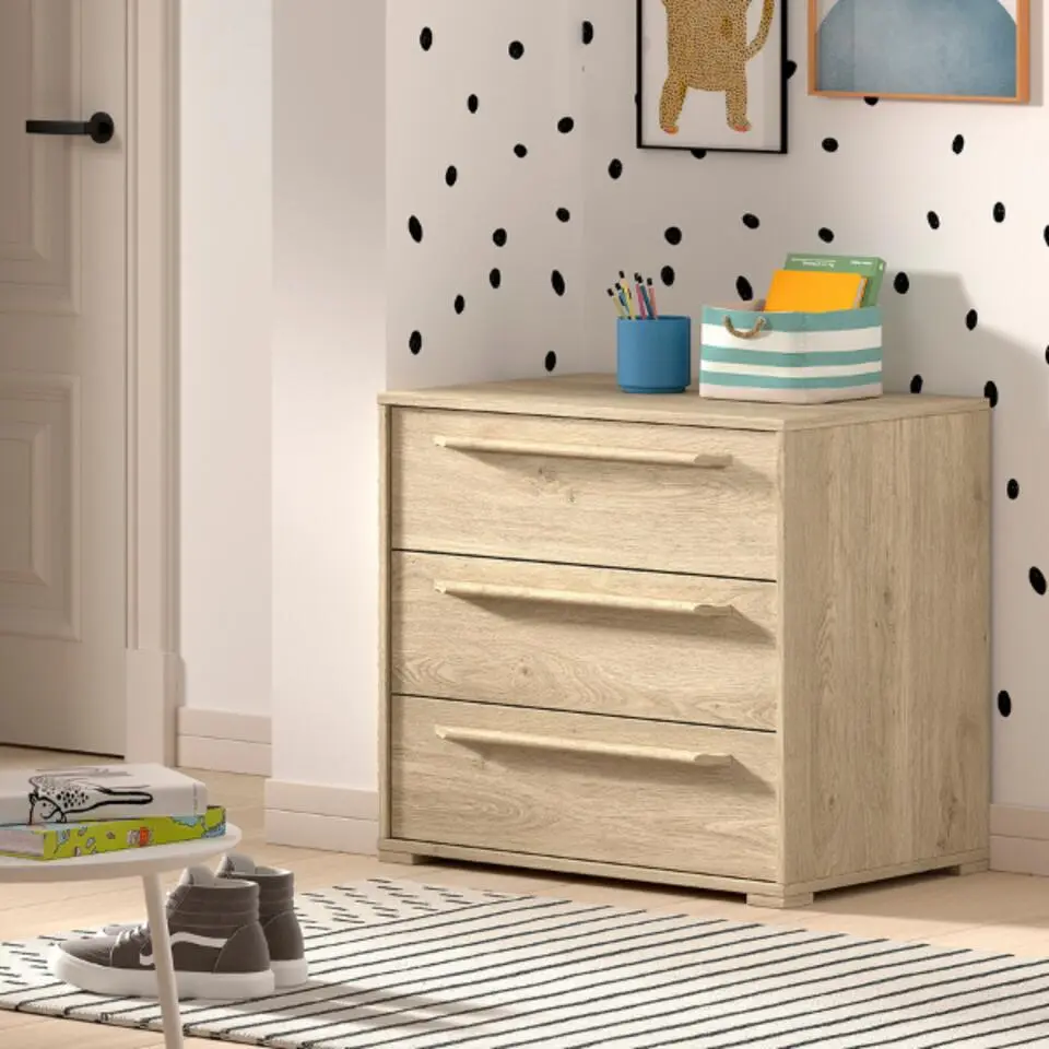 Ladekast Sammie 68x43x61cm - 3 lades - eikdecor