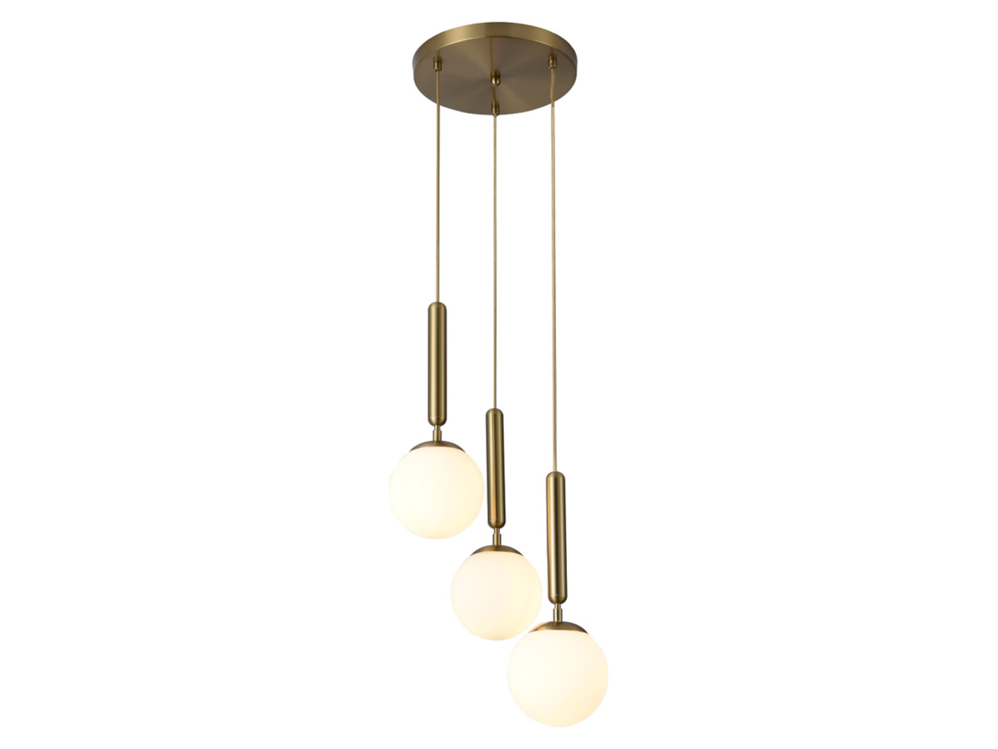 Lampa wisząca Divina 3-punktowa metalowazłota