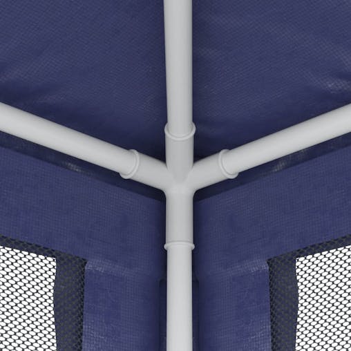 NNEVL Party Tent with 4 Mesh Sidewalls Blue 2x2 m HDPE