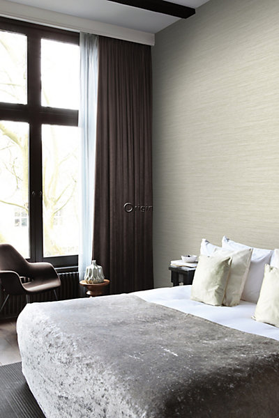 Origin Wallcoverings papier peint structure tissée beige clair 53 cm x 10.05 m