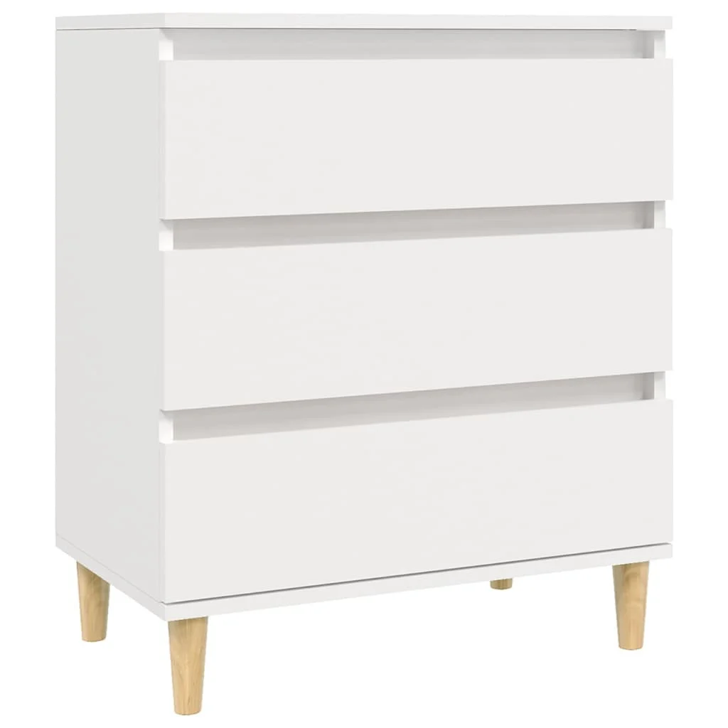 Szafka Biała z Szufladami 60x35x70 cm do Salonu Pokoju Sypialni