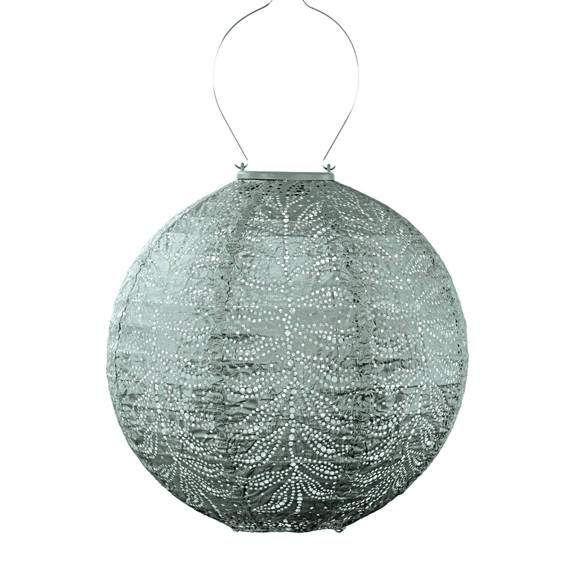 Lumiz solar lampion - folia rond - 30 cm - sage green