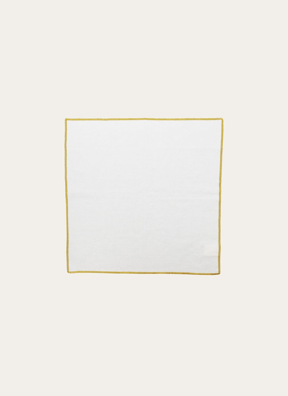 SERVIETTE DE TABLE EN COTON ET LIN BOURDON COLORÉ BLANC / OR