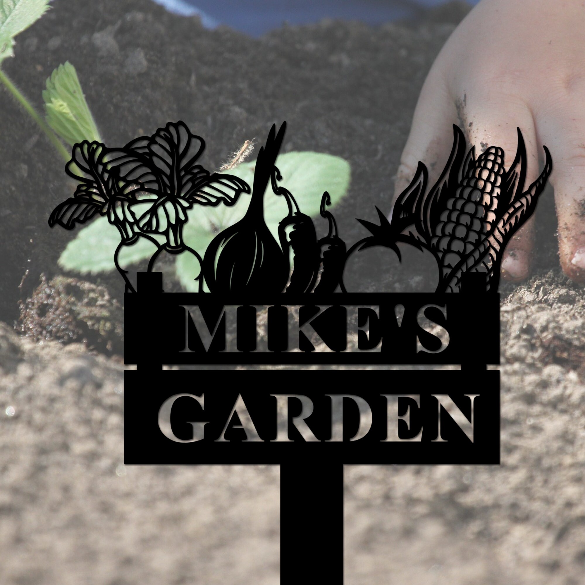 Custom Vegetables Garden Stake, Personalized Metal Garden Sign With Stake, Custom Garden Sign, Garden Decor, Greenhouse Farmer Gift