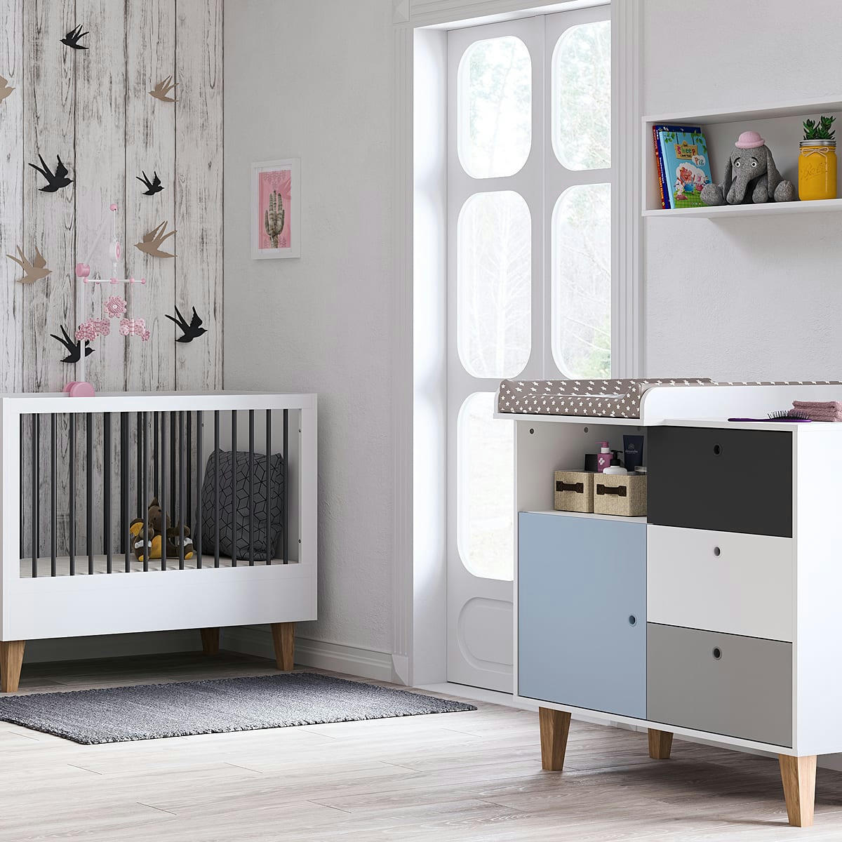 CONCEPT - Commode à langer bleu