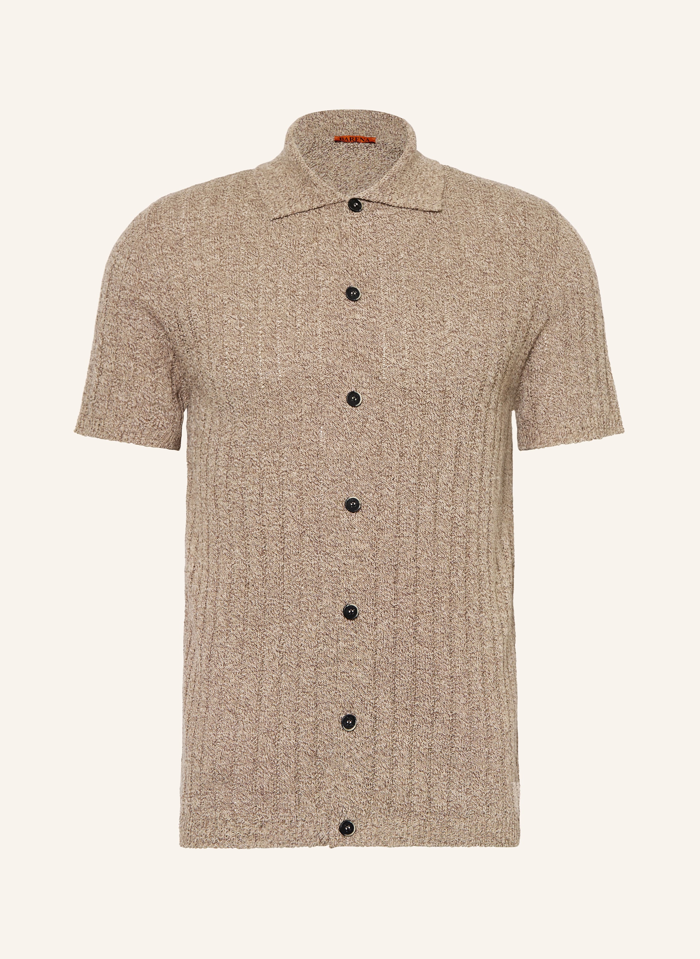 BARENA VENEZIA Kurzam-Hemd ELO Extra Slim Fit mit Leinen