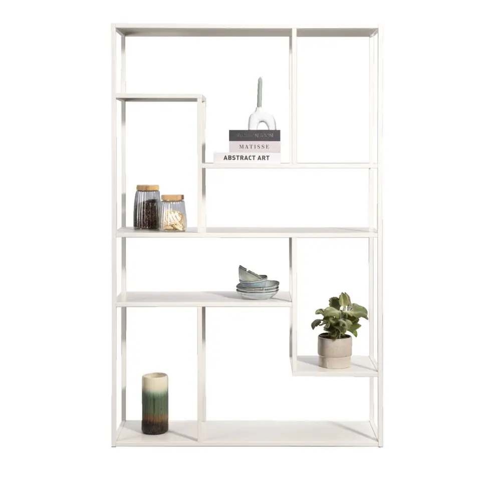 Vakkenkast Stan - zand - metaal - 188x120x35 cm