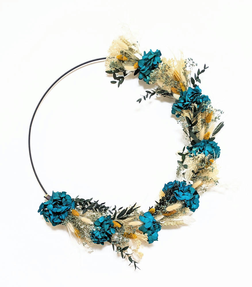 - Couronne murale de fleurs séchées Harmonie D50cm
