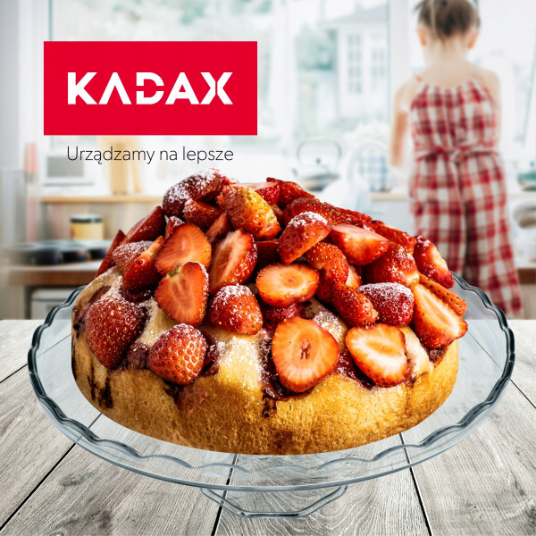 Patera Na Ciasto 32cm Szklana Tort Owoce Ciasta