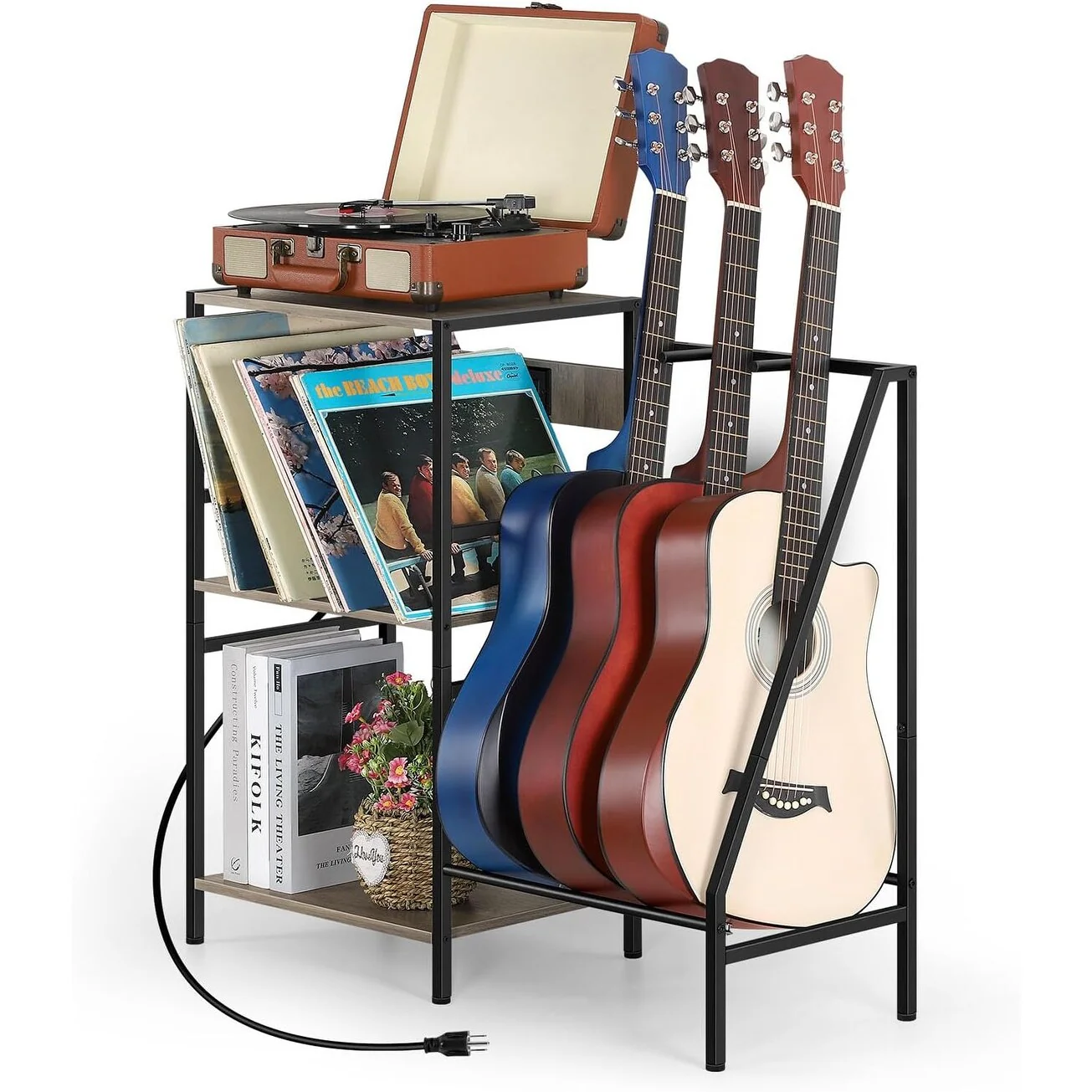 3 Tier Guitar Organizer Storage Shelf