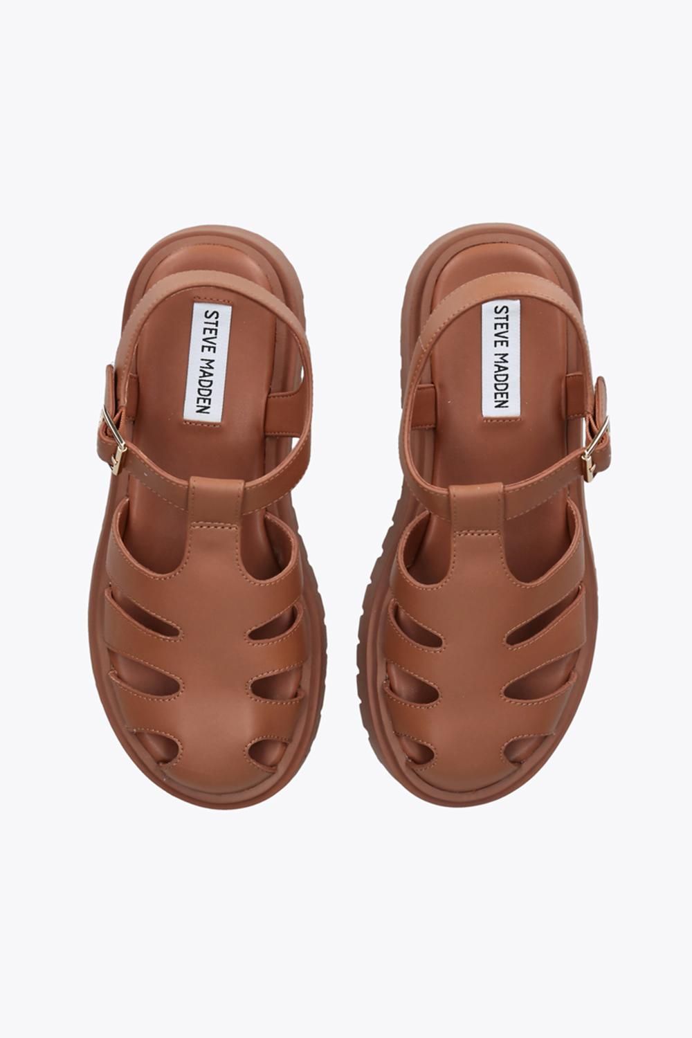 STEVE MADDEN Minsk Brown' Leather Sandals