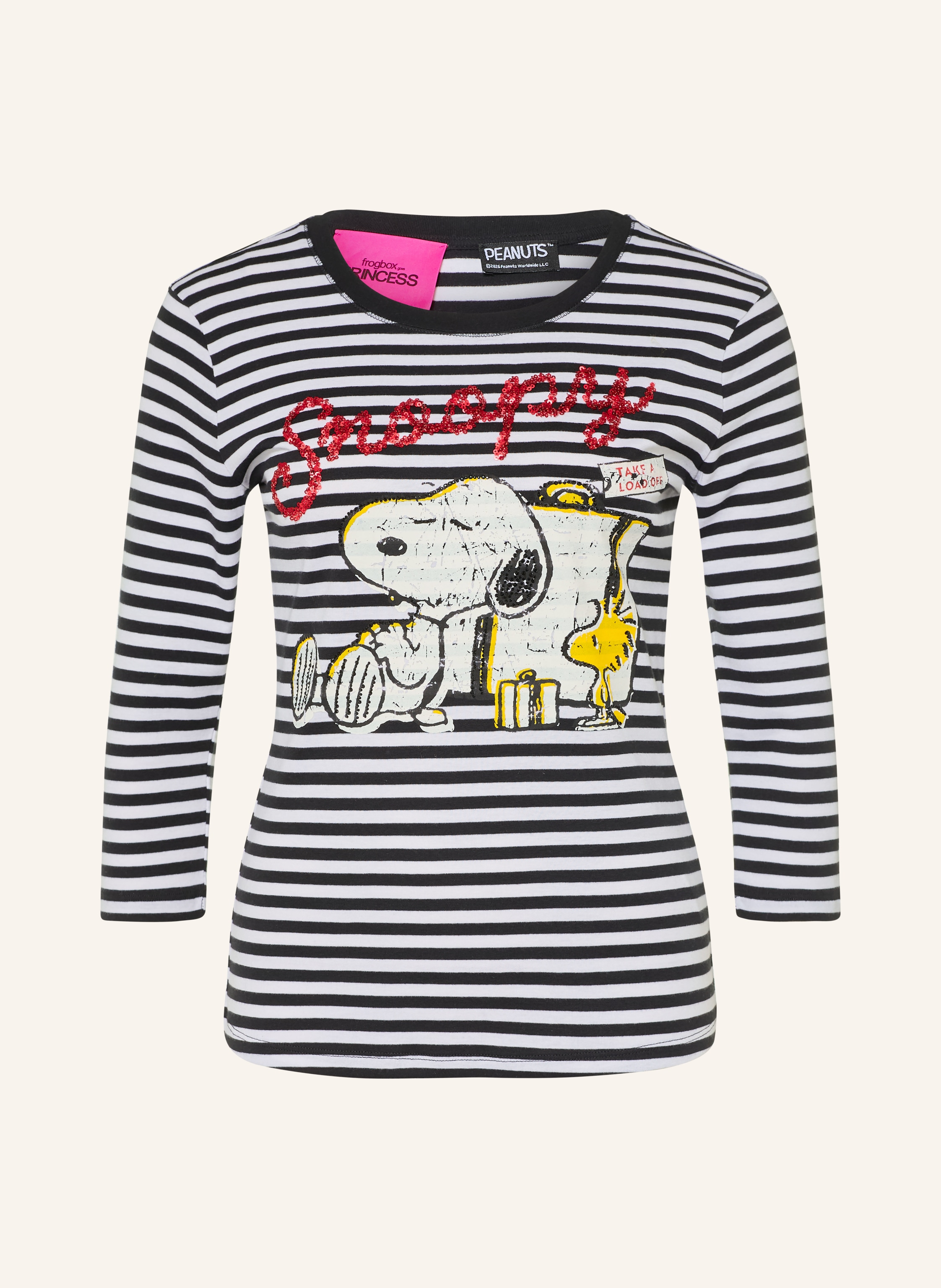 FrogBox Shirt mit 3/4-Arm und Pailletten