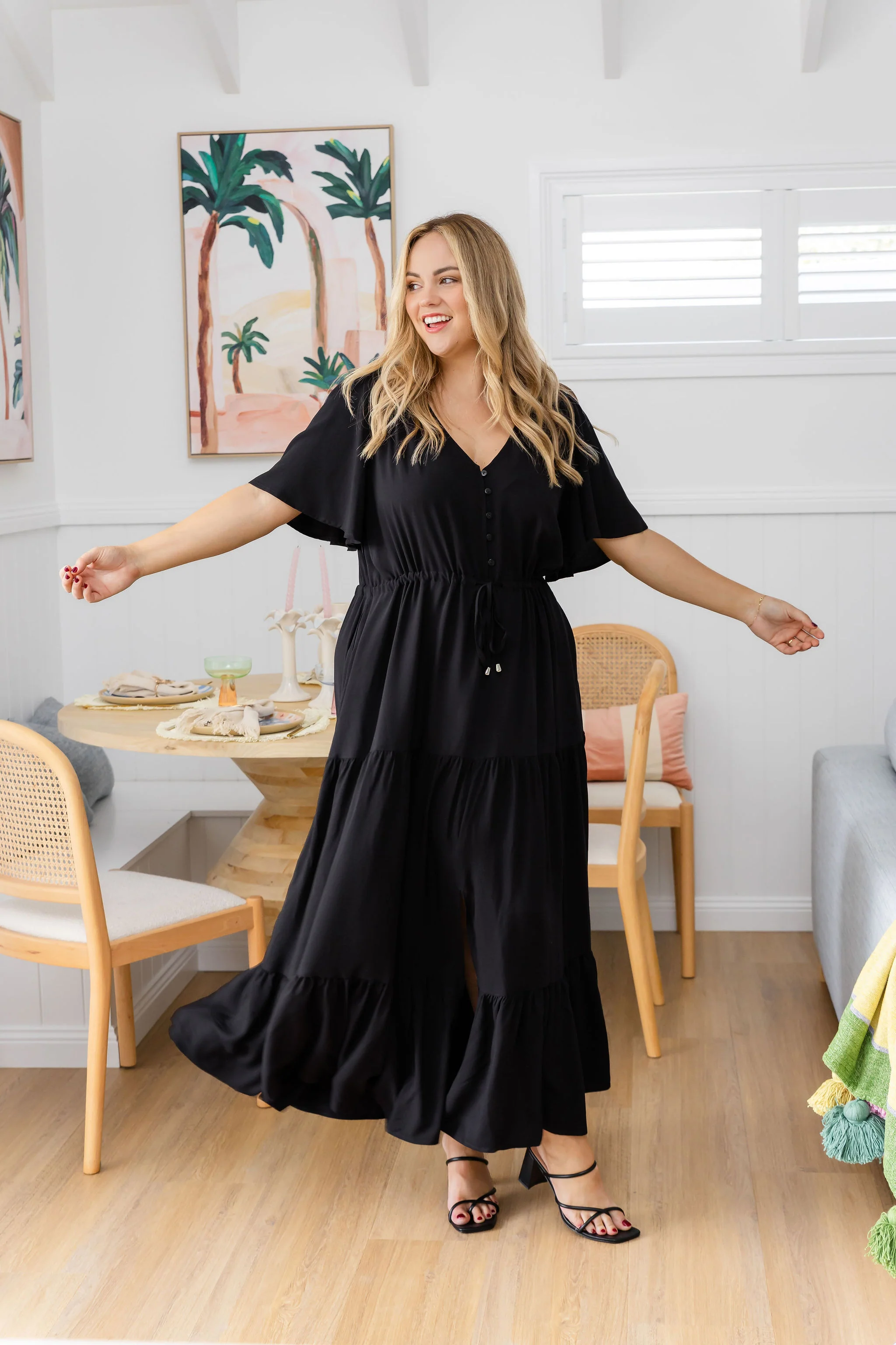 Bonnie Maxi Dress in Black
