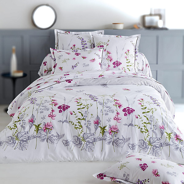 Housse de couette 200x200 cm coton PRETTY blanc