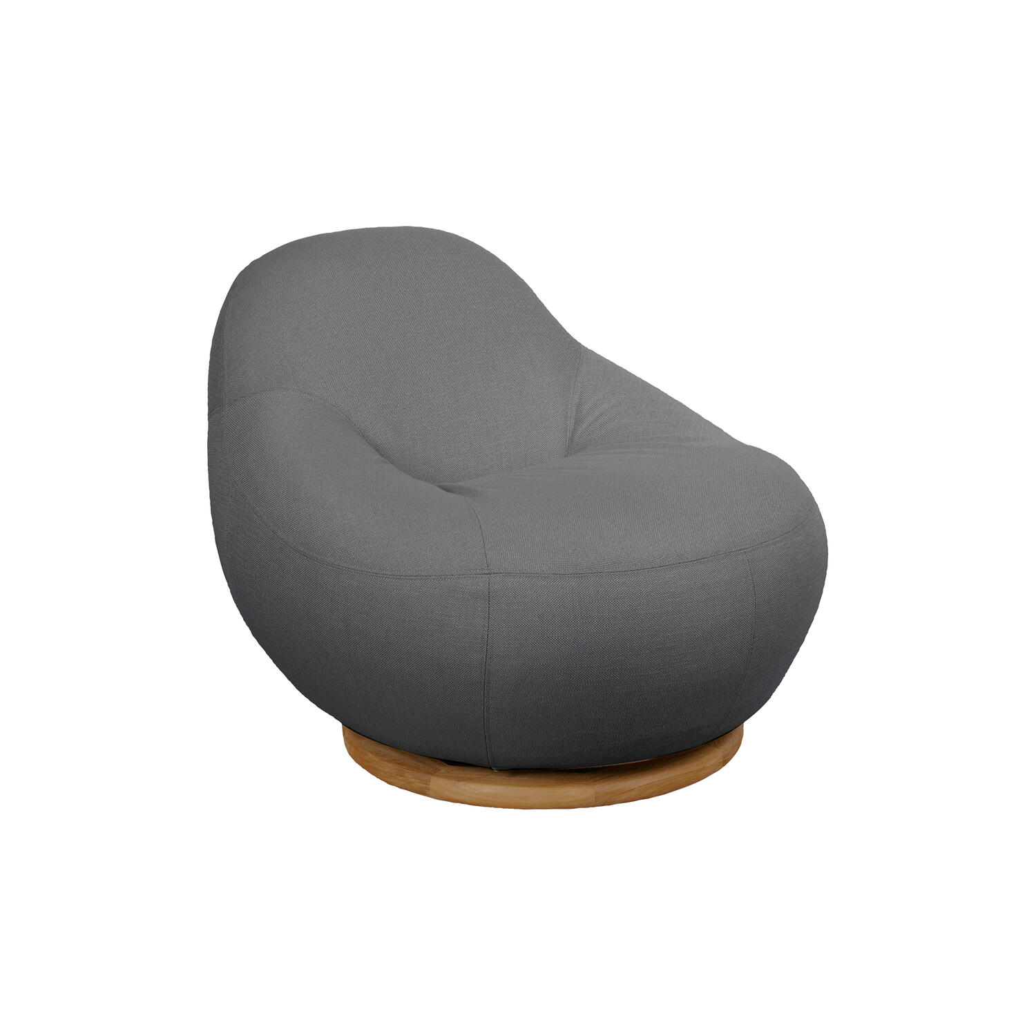 Gem loungestol med drejefod, grey