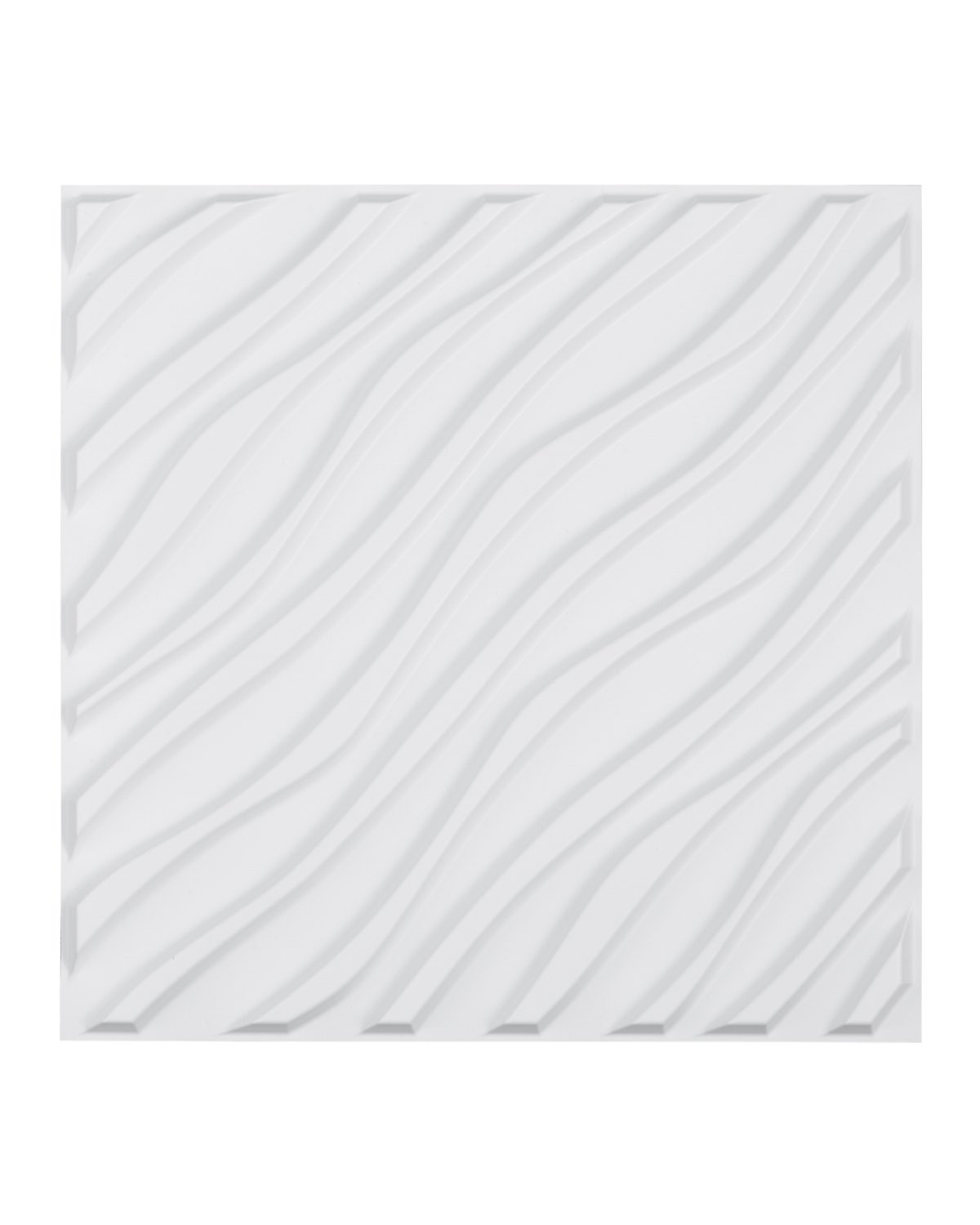 Panele Ścienne 3D - Białe Fale 2.97 m²