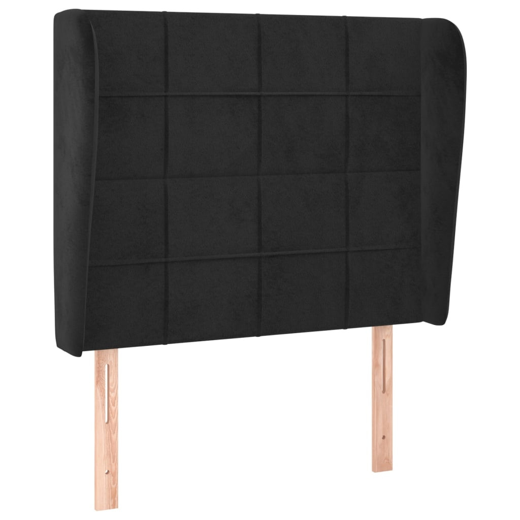Wezgłowie Czarny 83 x 23 x 118/128 cm Aksamit vidaXL