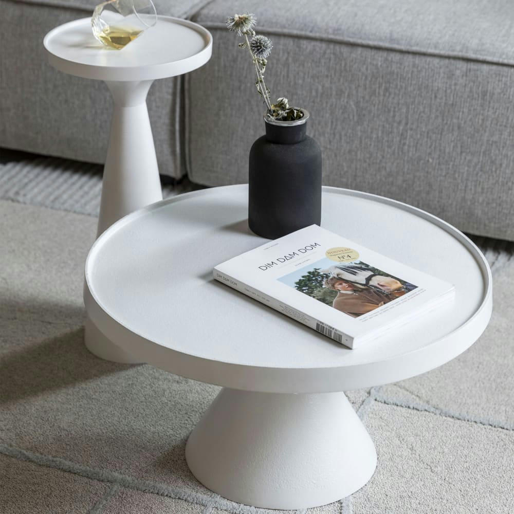 FLOSS - Table basse en métal D60cm blanc