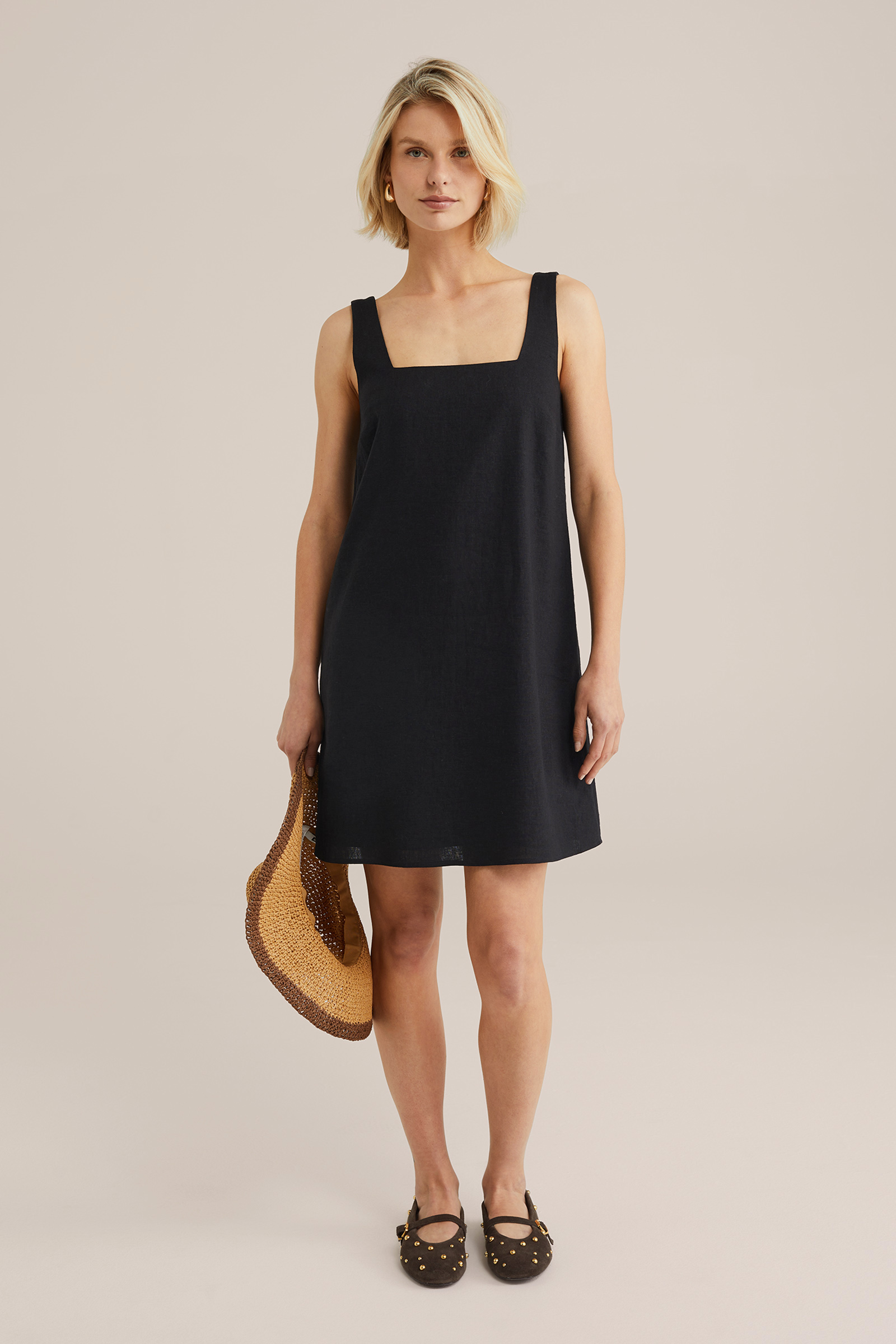 Dames jurk van linnenmix