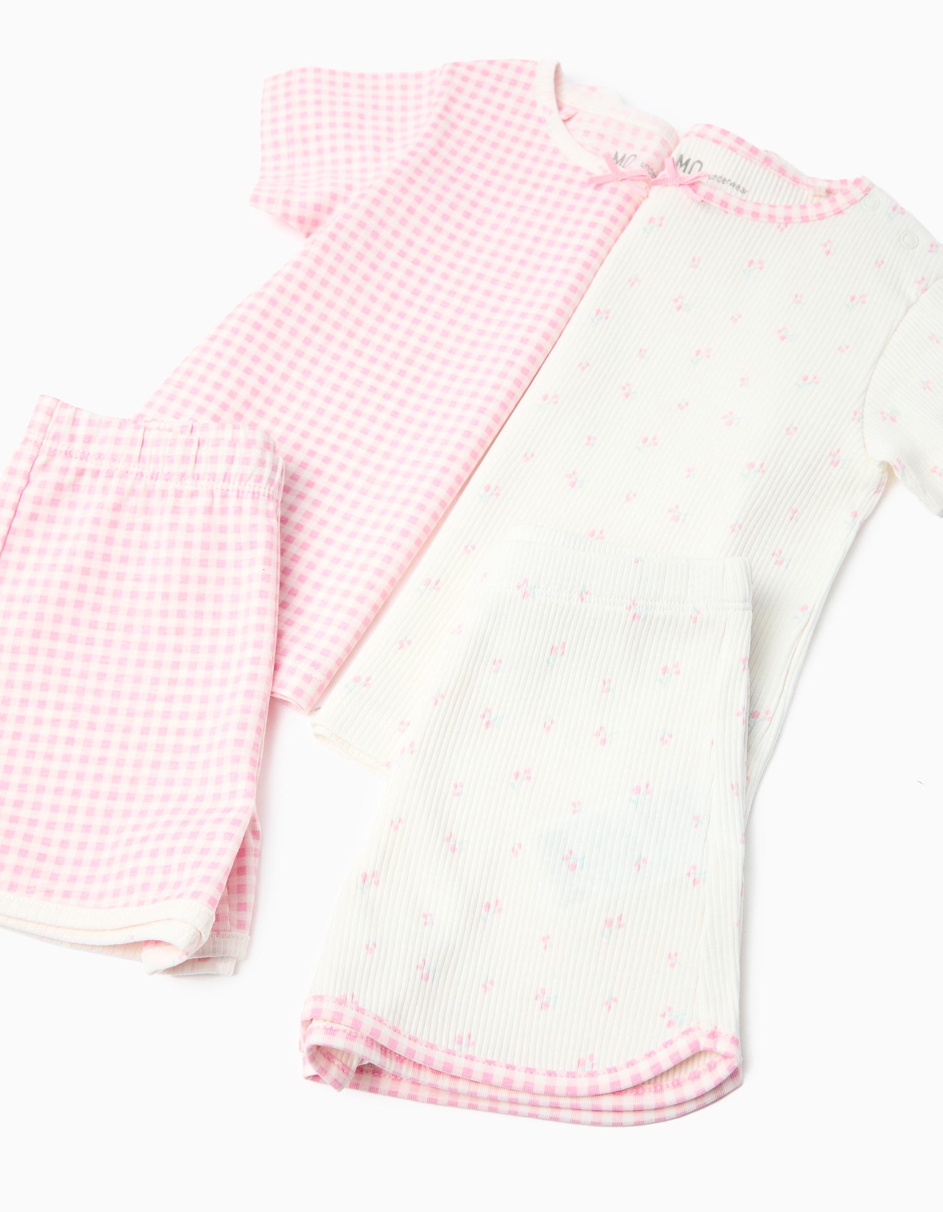 Pack 2 Pijamas, Menina, Rosa Claro