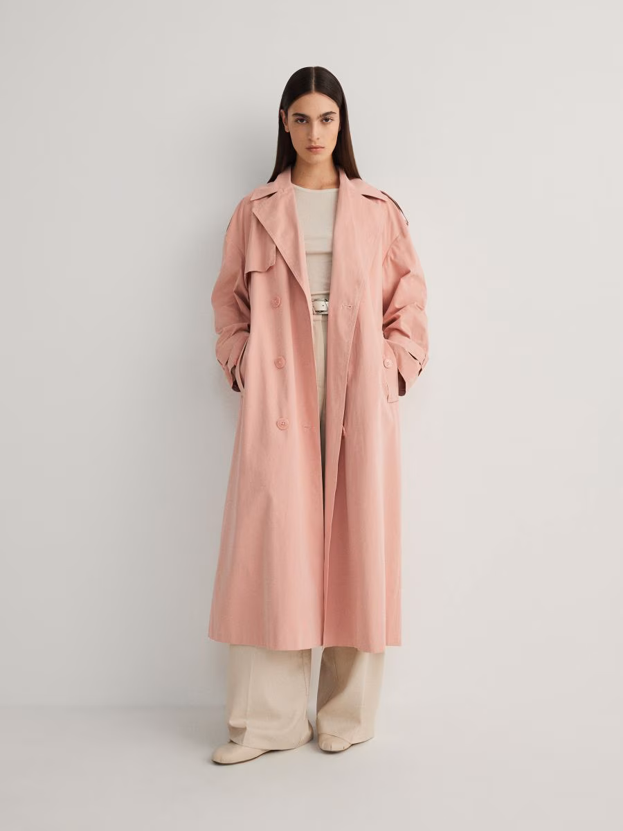 Double Breasted Oversized Trench Coat
