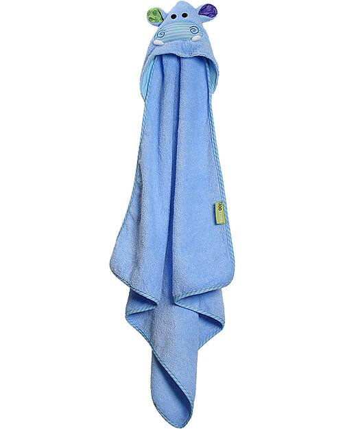 ZOOCCHINI Baby Snow Terry Hooded Bath Towel - Henry the Hippo