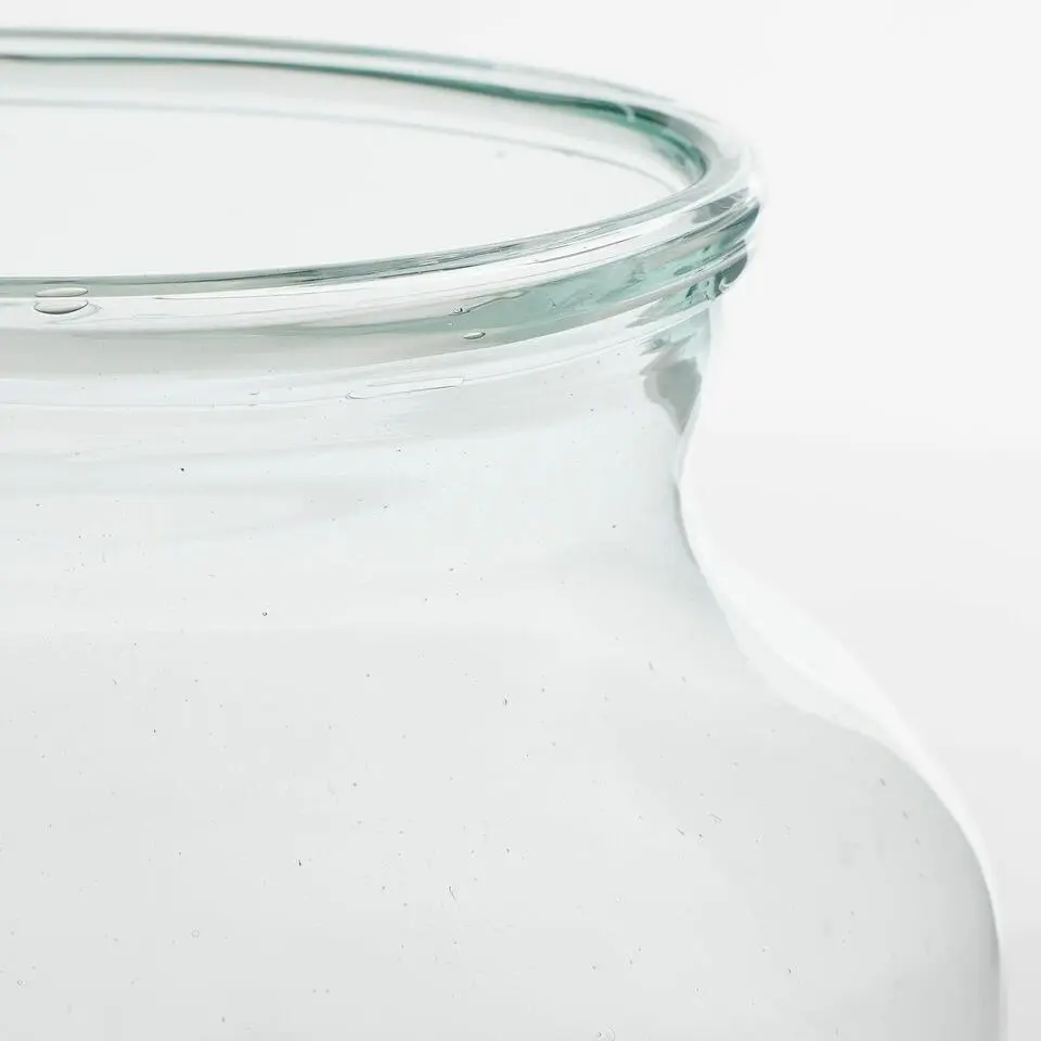 Mica Decorations Vaas - meklbus - transparant - glas - 20 x 21 cm