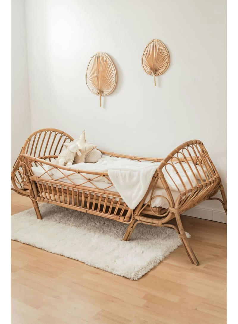 JUNE - Lit enfant en rotin naturel