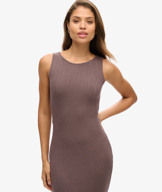 Backless Knitted Midi Dress